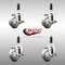 Service Caster 3 Inch 316SS Gray Poly Swivel 3/4 Inch Expanding Stem Caster Set Brake SCC SCC-SS316EX20S314-PPUB-TLB-34-4 - alternate 3